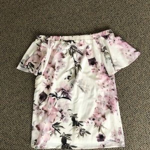 Off the shoulder floral dress